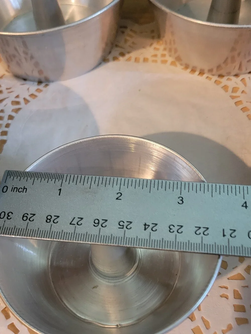 Silver Aluminum Angel Food / Tube Cake Pans - Set of 7 Bundt Pans Vintage